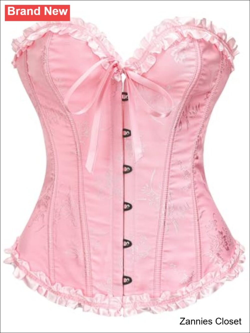 ✨ SZIVYSHI 14-Bone Overbust Corset Top Bustier Halloween Costume